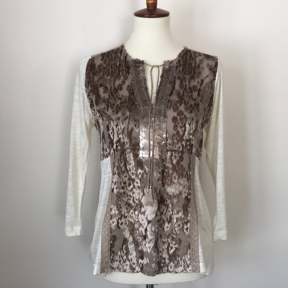Tiny | Gilded Acacia Henley In velvet | Anthropologie